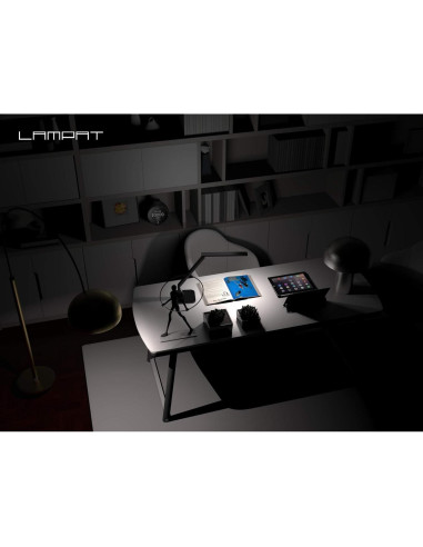 Lámpara de Escritorio LED Lampat, 4 Modos, Regulador Táctil