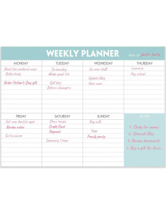 Bloc de Notas Semanal Nokingo 52 Hojas 25.4x17.8 cm 100gsm 2