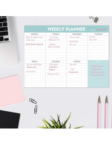 Bloc de Notas Semanal Nokingo 52 Hojas 25.4x17.8 cm 100gsm