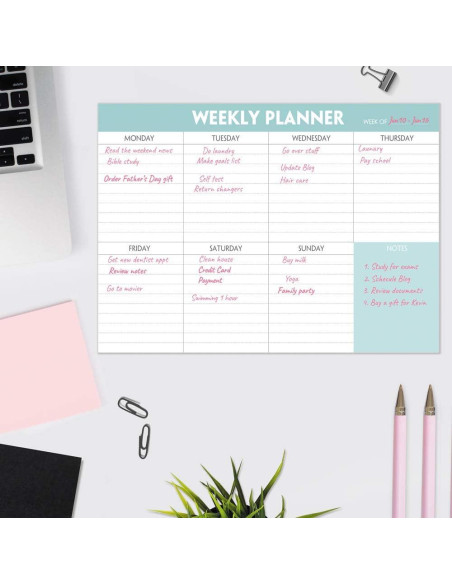 Bloc de Notas Semanal Nokingo 52 Hojas 25.4x17.8 cm 100gsm