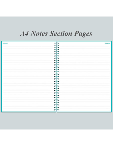 Planificador Sin Fecha Heveboik A4 Verde Azulado 80 Hojas