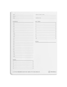 Bloc de Notas Horario Sin Fecha MiGoals B5 50 Páginas Blanco