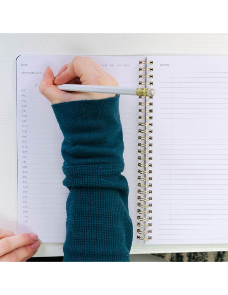 Planificador Diario Minimalista BLU MONACO Gris 80 Días