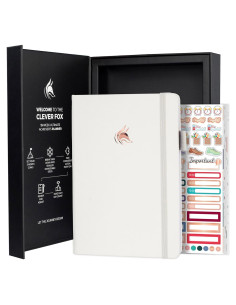 Planificador de Metas Clever Fox A5 90 Días Tapa Dura Blanco