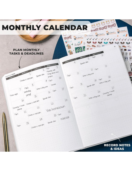 Planificador de Metas Clever Fox A5 90 Días Tapa Dura Blanco Planificador de Metas Clever Fox A5 90 Días Tapa Dura Blanco