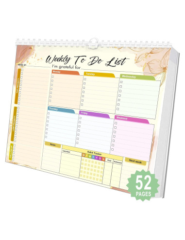 Pad de Lista de Tareas Semanal HomieX 21.6x27.9 cm Amarillo