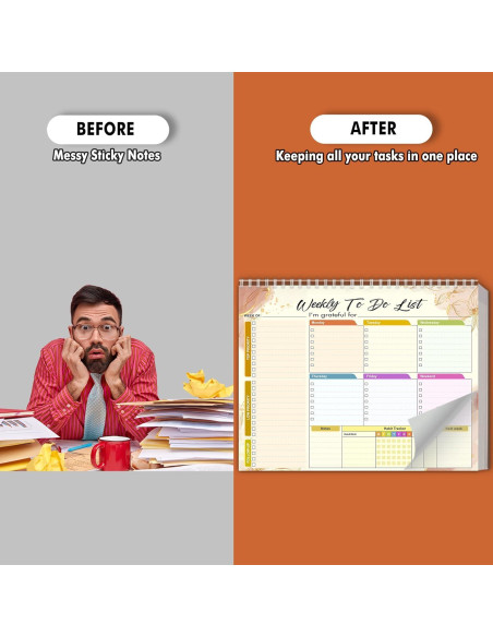 Pad de Lista de Tareas Semanal HomieX 21.6x27.9 cm Amarillo