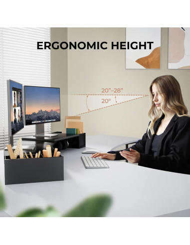 Soporte Doble para Monitor LORYERGO Ajustable Ergonómico