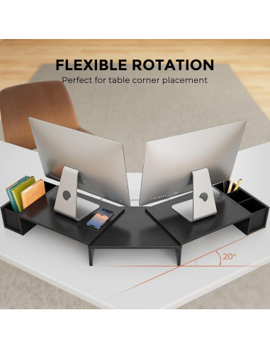 Soporte Doble para Monitor LORYERGO Ajustable Ergonómico