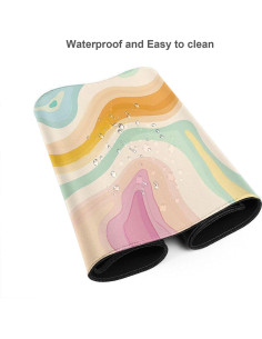 Alfombrilla de Escritorio AQQA Multicolor 80x40 cm Antideslizante 2