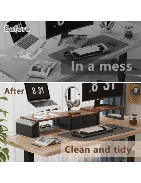 Soporte Doble para Monitor LAND-VOI 2 Pantallas 27" Ajustable