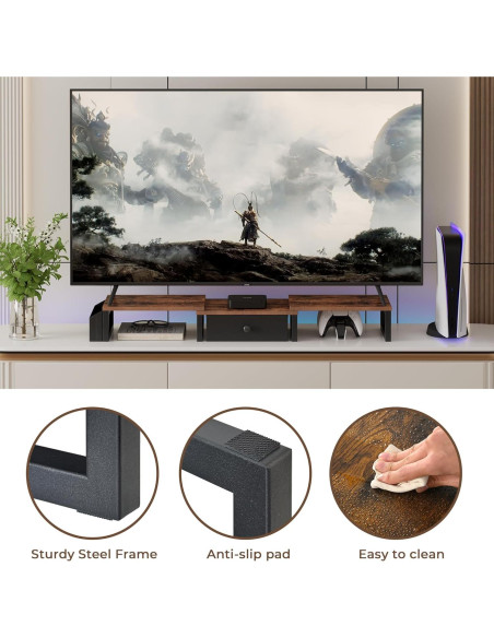 Soporte Doble para Monitor LAND-VOI 2 Pantallas 27" Ajustable