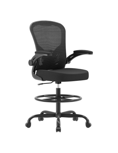 Silla de Dibujo Ergonómica Synorla con Soporte Lumbar Negro