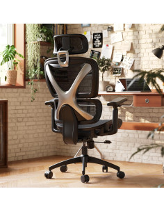 Silla de Oficina Ergonómica GABRYLLY, Soporte Lumbar, Reposabrazos 3D 2