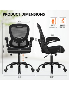Silla de Oficina Ergonómica Synorla HKSY-YBBGYWTZHB Negra 2