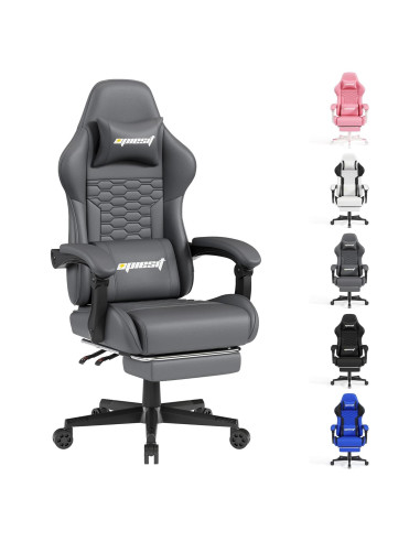 Silla de Juego Ergonomica Opiesit 300 con Reposapiés y Soporte Lumbar