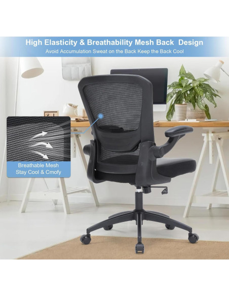 Silla de Oficina Ergonómica HOMIFYCO JX 350lbs Ajustable