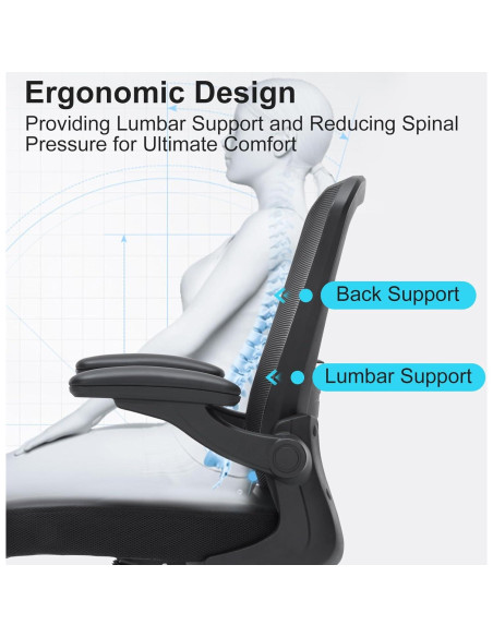 Silla de Oficina Ergonómica HOMIFYCO JX 350lbs Ajustable