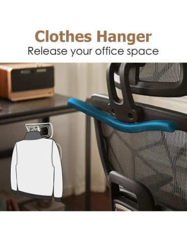 Silla de Oficina Ergonómica Leader Cattle LC Negra con Reposapiés