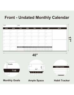 Calendario de Pared Borrable Litacimi Jumbo 43.2x101.6cm 2