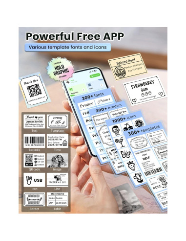 Impresora Térmica de Etiquetas NDYIN N20 Bluetooth 2"