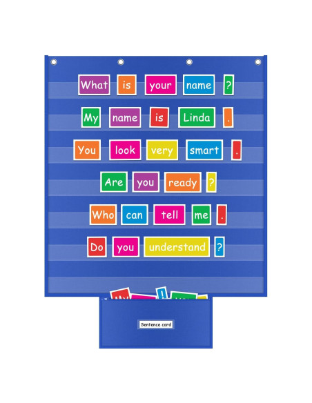 Gráfico de Bolsillo Grande ALSLEA 28x71 cm Azul para Aula