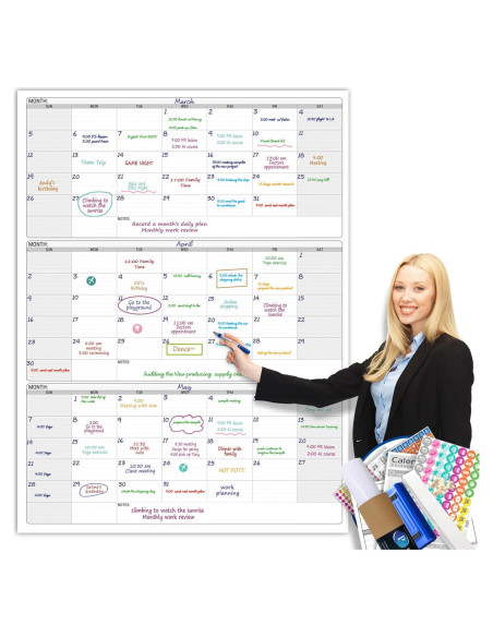 Calendario de Pared Jumbo Borrable Party Funny 116.8x160 cm