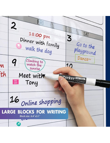 Calendario de Pared Jumbo Borrable Party Funny 116.8x160 cm