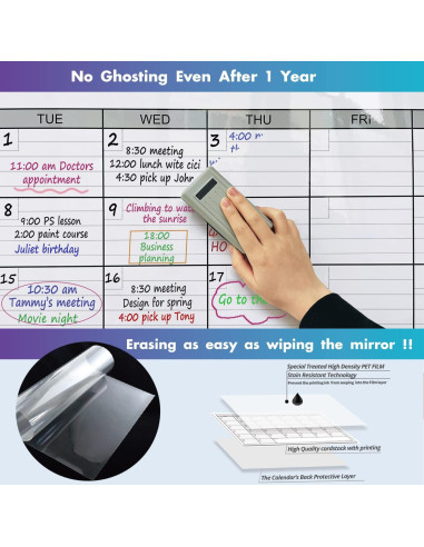 Calendario de Pared Jumbo Borrable Party Funny 116.8x160 cm