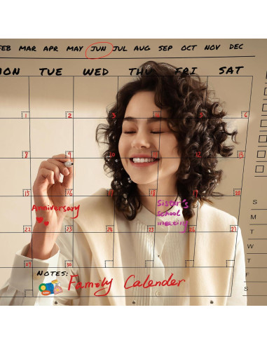 Calendario Acrílico Grande J-Rod Innovations 71x50 cm Borrado Seco