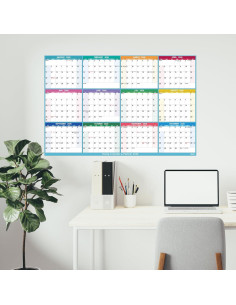 Calendario de Borrado en Seco 2026 BowCuk 97x64 cm Reversible 2
