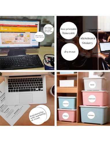 Etiquetas de Borrado en Seco Reutilizables SVNOOC 12.7 cm