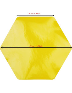10 Piezas Pegatinas Hexagonales Coloridas LJY para Pizarra Borrable 2