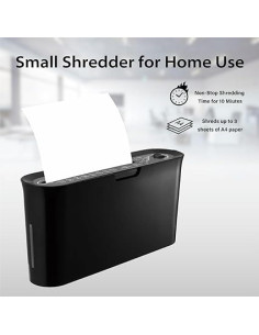 Destructora de papel Aska B08BK compacta negra corte en cruz 2