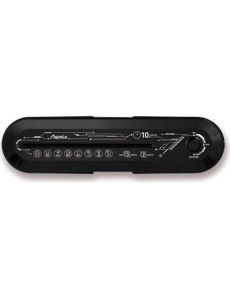 Destructora de papel Aska B08BK compacta negra corte en cruz Destructora de papel Aska B08BK compacta negra corte en cruz