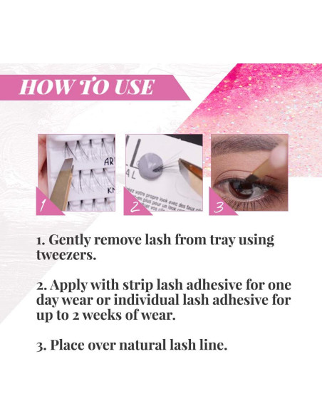 Pestañas Postizas Ardell Doble Up Individuales Largas Marrón