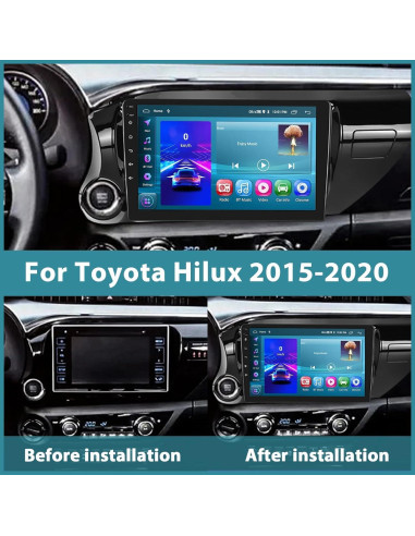Estéreo de Coche Hodozzy 10.1" para Toyota Hilux 2015-2020