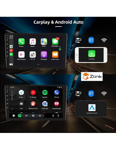 Estéreo de Coche Hodozzy 10.1" para Toyota Hilux 2015-2020