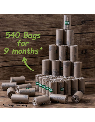 Bolsas de Basura para Perros Greener Walker 540 Unidades