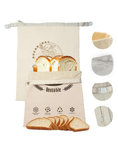 Bolsas de Pan de Cera de Abeja ZERTNROW - 2 Paquetes Reutilizables