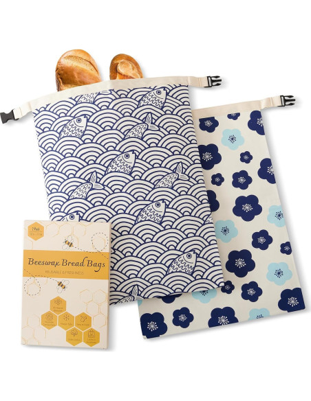 Bolsas de Pan de Cera de Abeja Augine - 2 Unidades 30x43 cm