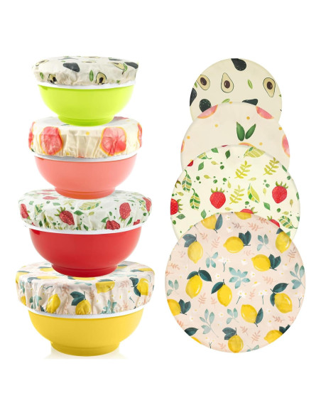 Juego de 4 Cubiertas de Tazón Reutilizables Jiet 15-30 cm
