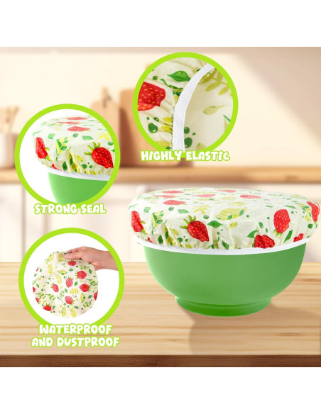 Juego de 4 Cubiertas de Tazón Reutilizables Jiet 15-30 cm