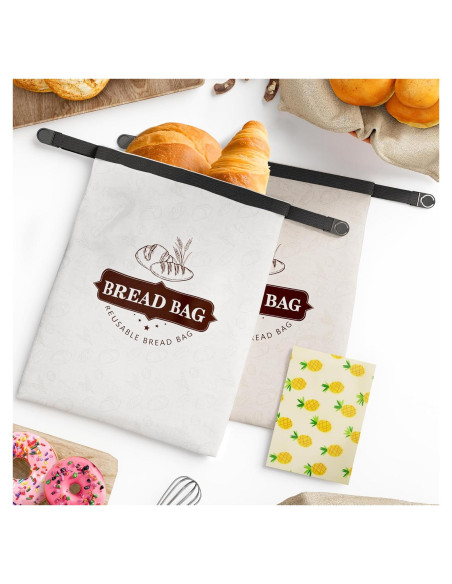 Bolsa de Almacenamiento para Pan Prcivr Grande 42x32cm Lavable