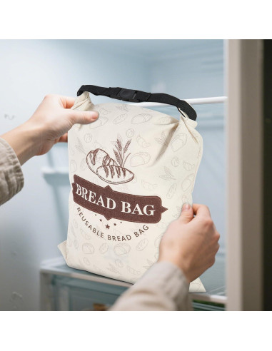 Bolsa de Almacenamiento para Pan Prcivr Grande 42x32cm Lavable