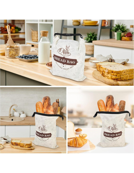 Bolsa de Almacenamiento para Pan Prcivr Grande 42x32cm Lavable