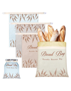 4 Bolsas de Pan de Cera de Abeja Bulyoou 33x43 cm Reutilizables