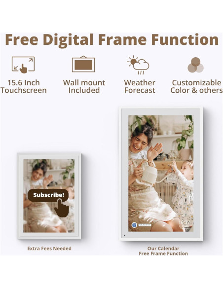 Calendario Digital 15.6" Dragon Touch - Pantalla Táctil FHD