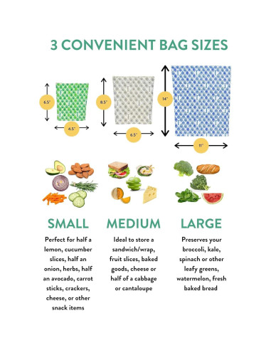 Bolsas de Almacenamiento de Cera de Abeja BeeBAGZ - 3 Piezas