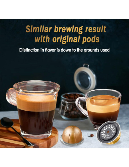 CAPMESSO Tapas Reutilizables de Silicona para Cápsulas Nespresso Vertuo - 3 Piezas